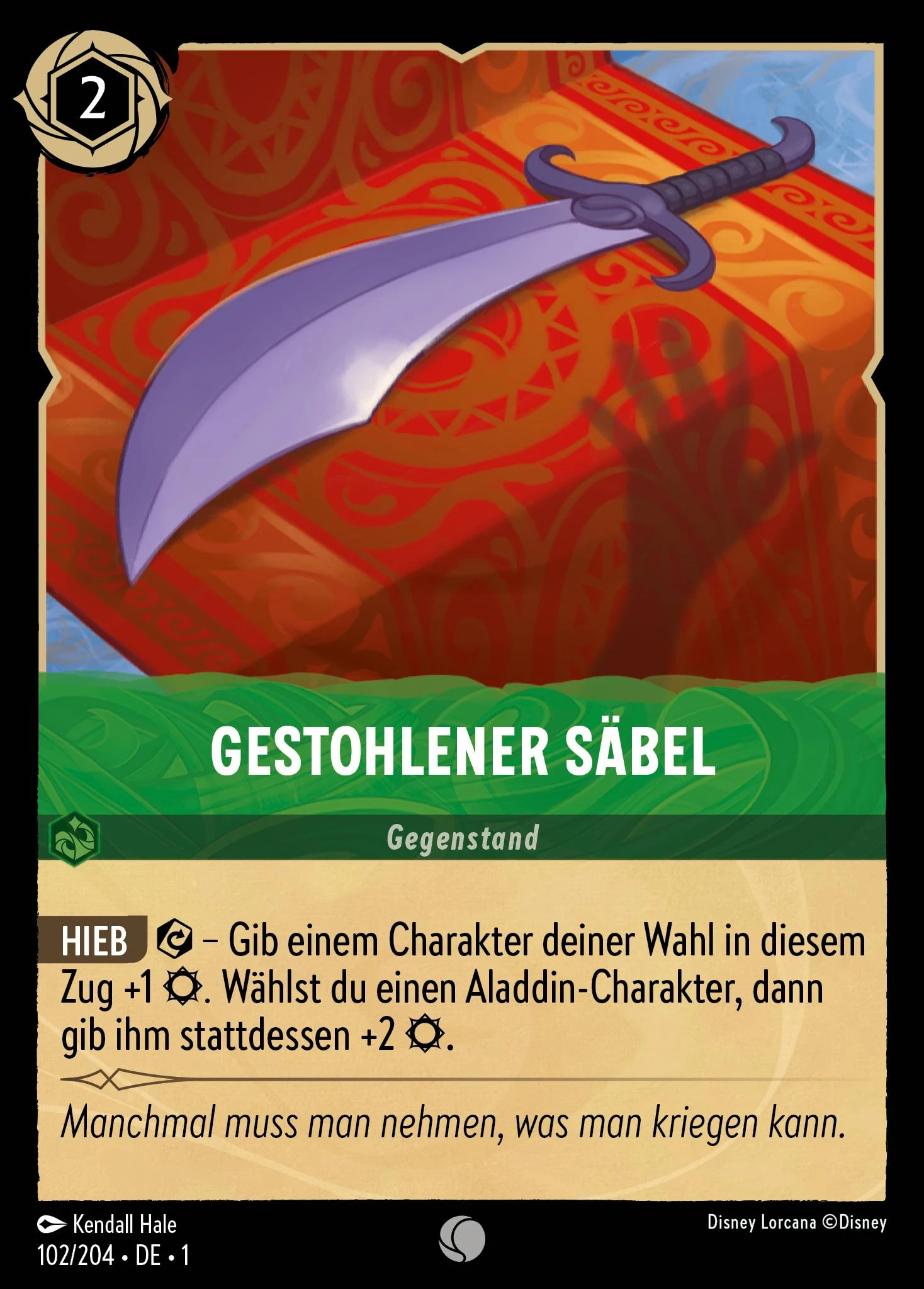 Gestohlener Säbel (Das Erste Kapitel 102)