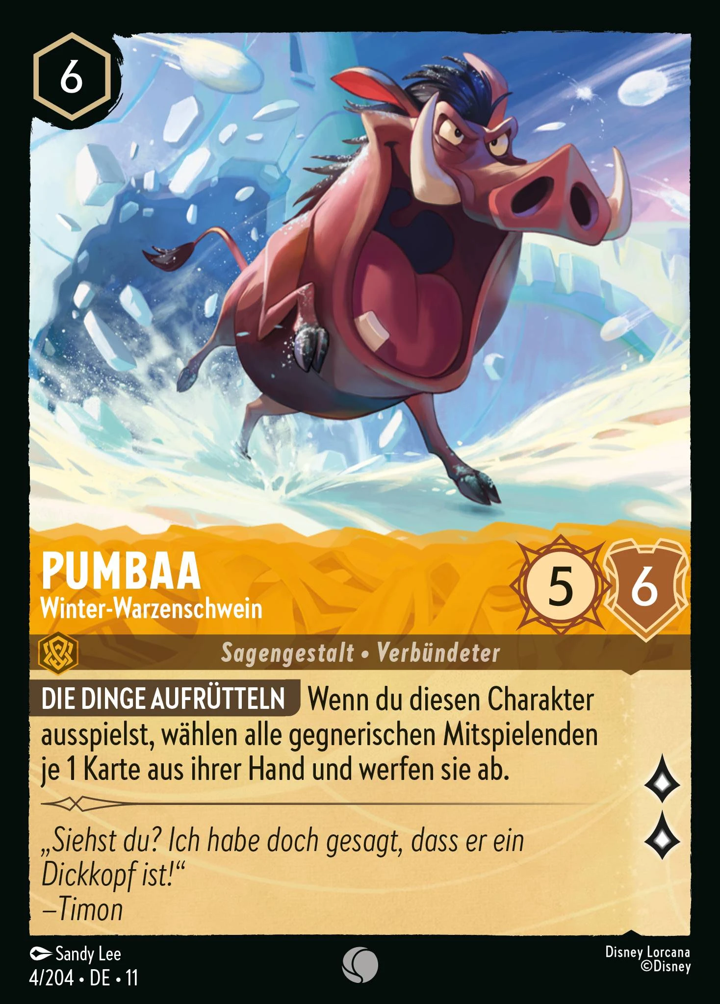 Pumbaa - Winter-Warzenschwein (Winterzauber 004)