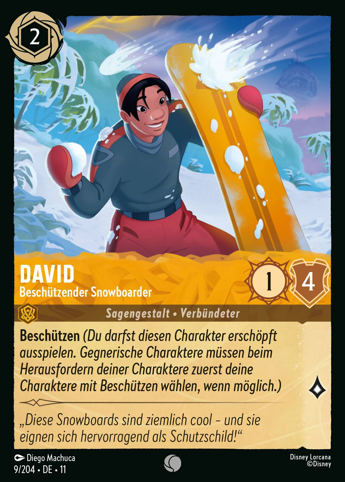 David - Beschützender Snowboarder (Winterzauber 009)