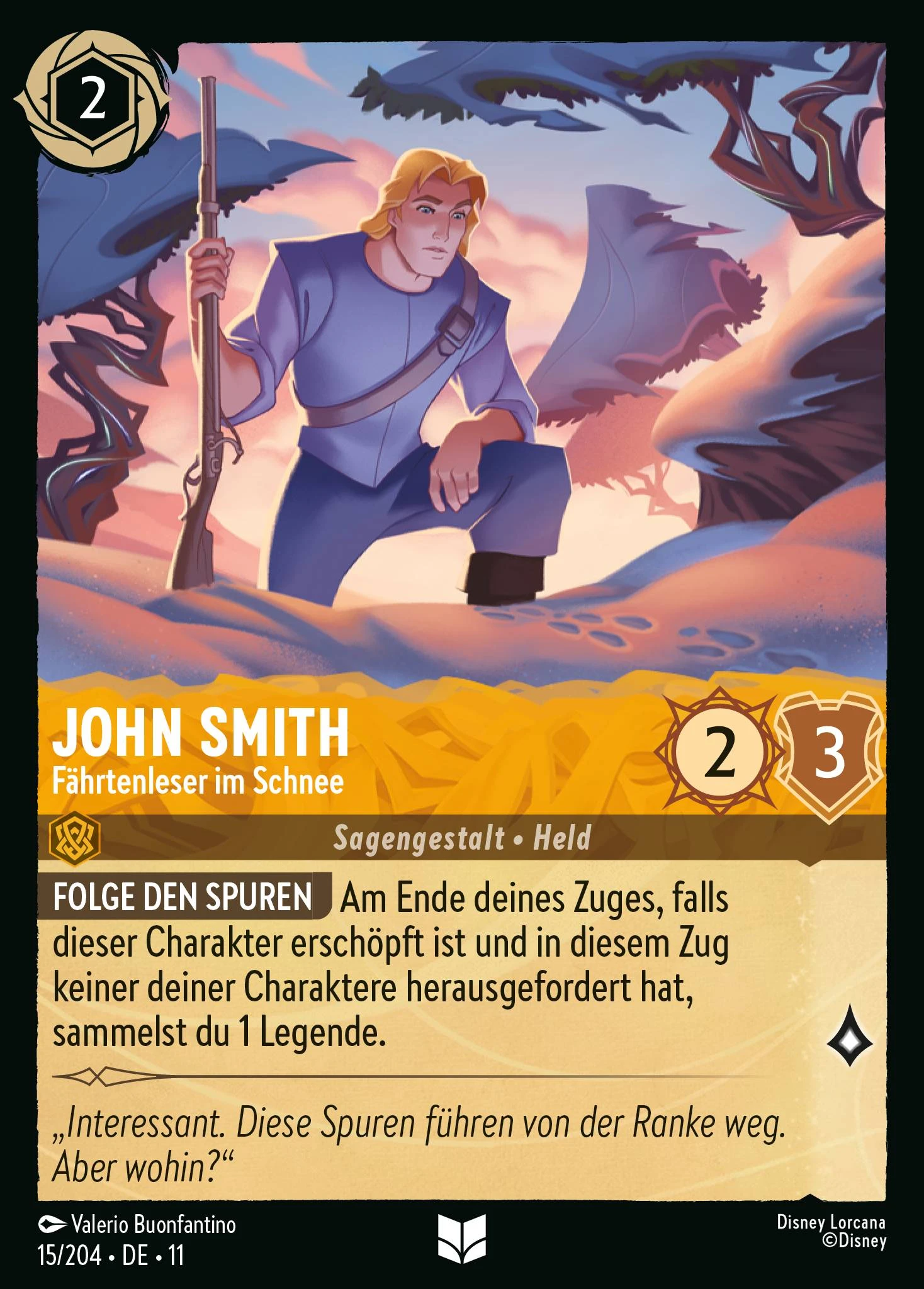 John Smith - Fährtenleser im Schnee (Winterzauber 015)
