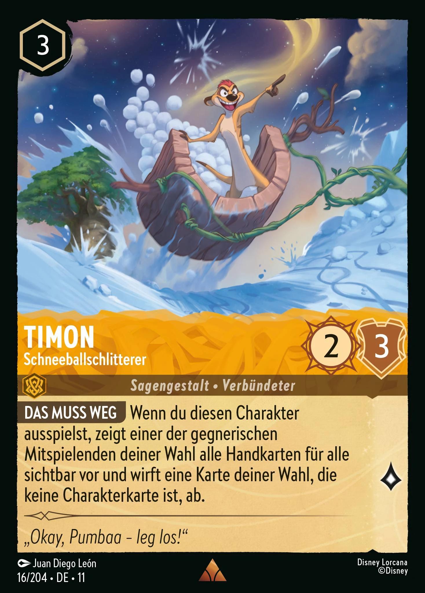 Timon - Schneeballschlitterer (Winterzauber 016)