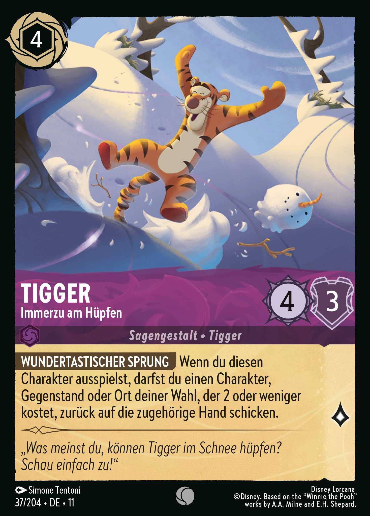 Tigger - Immerzu am Hüpfen (Winterzauber 037)
