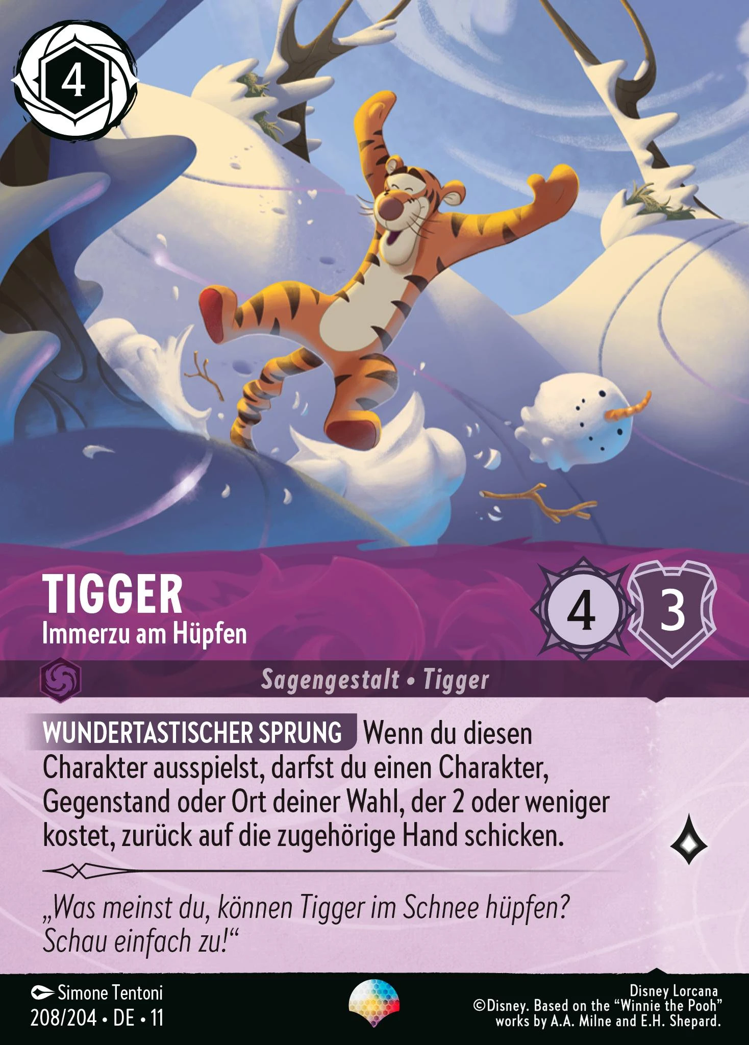 Tigger - Immerzu am Hüpfen (Winterzauber 208)