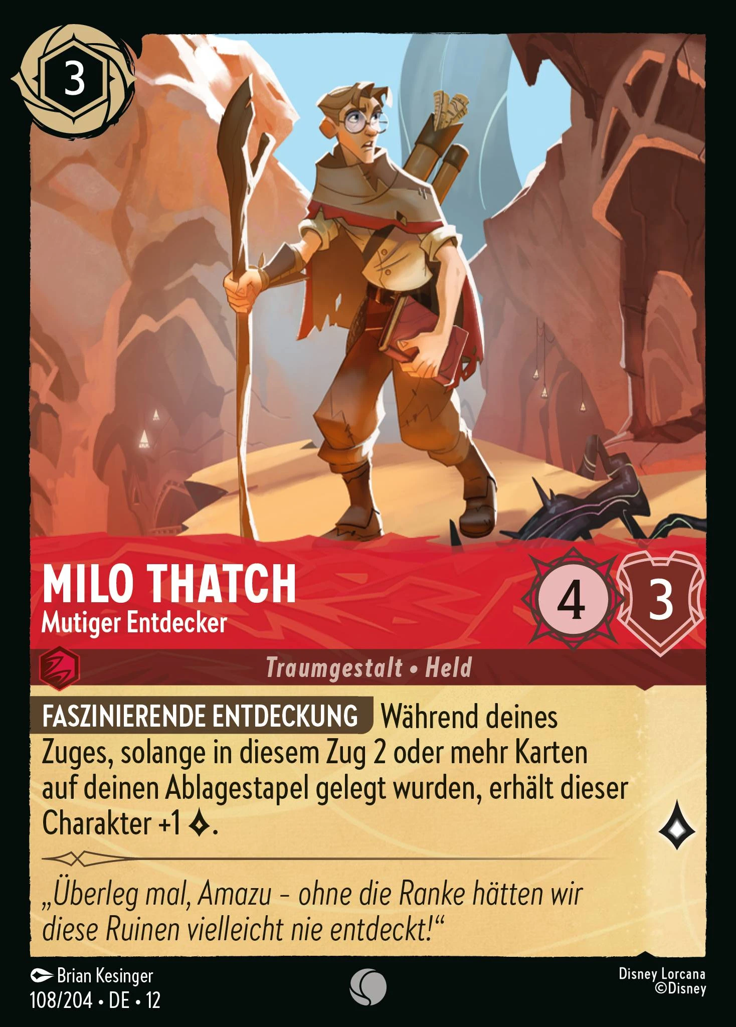 Milo Thatch - Mutiger Entdecker (Unbekannte Wildnis 108)