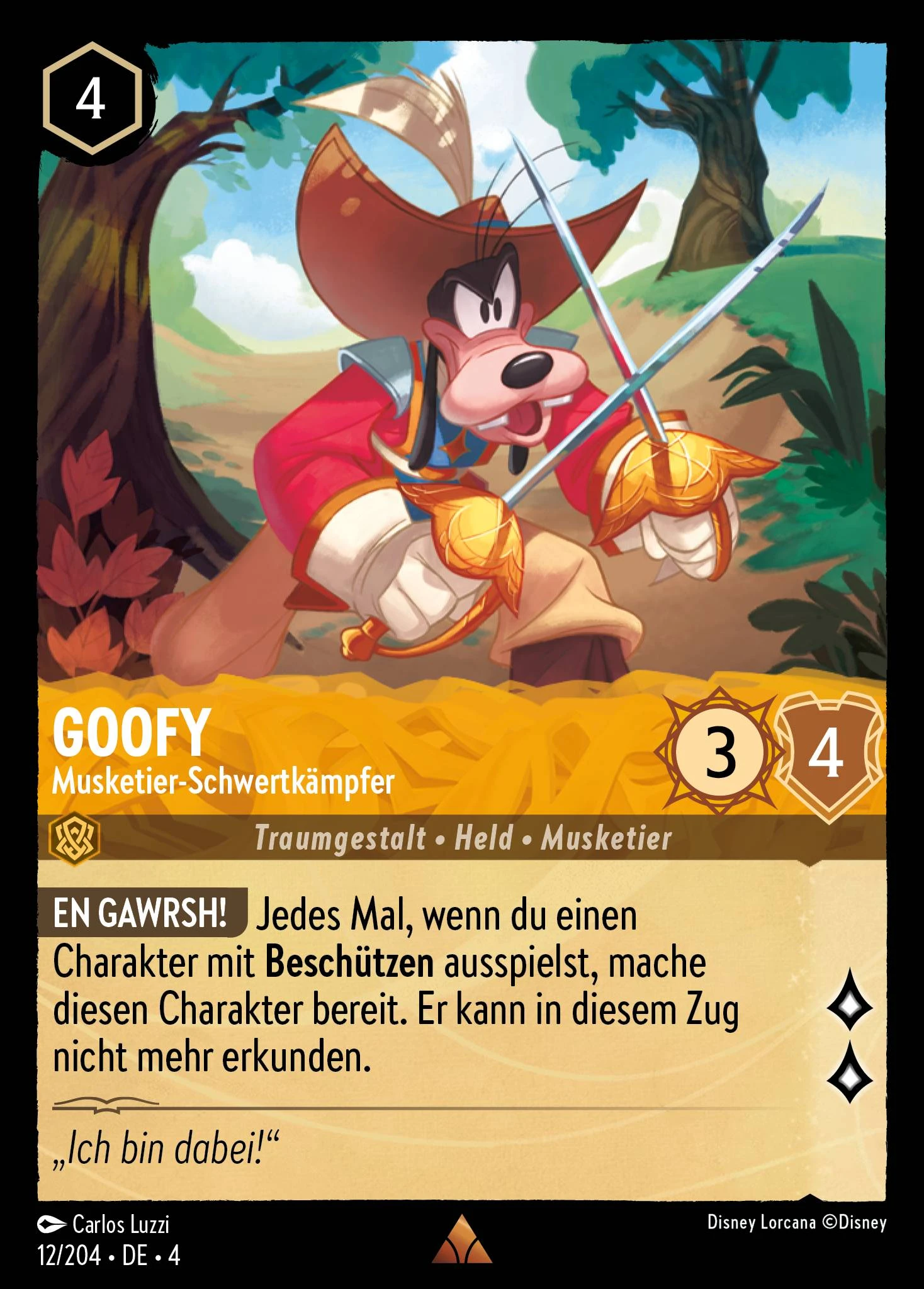 Goofy - Musketier-Schwertkämpfer (Ursulas Rückkehr 012)