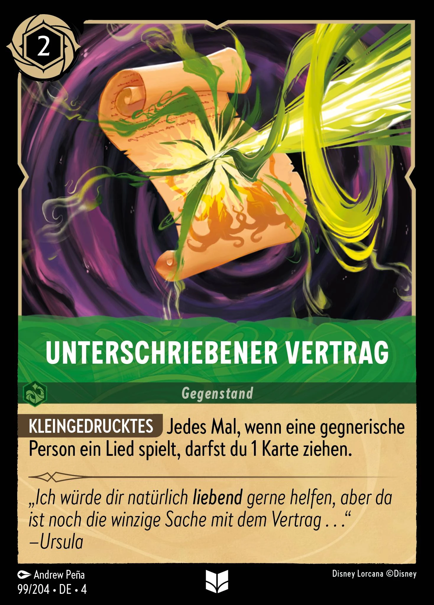 Unterschriebener Vertrag (Ursulas Rückkehr 099)