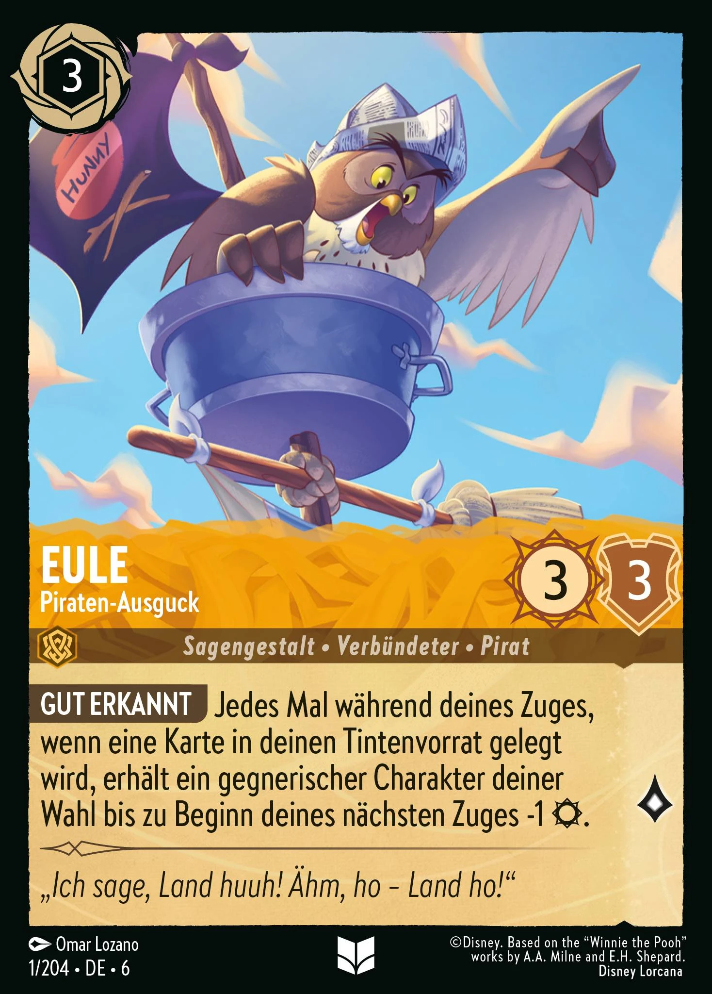 Eule - Piraten-Ausguck (Azurblaues Meer 001)