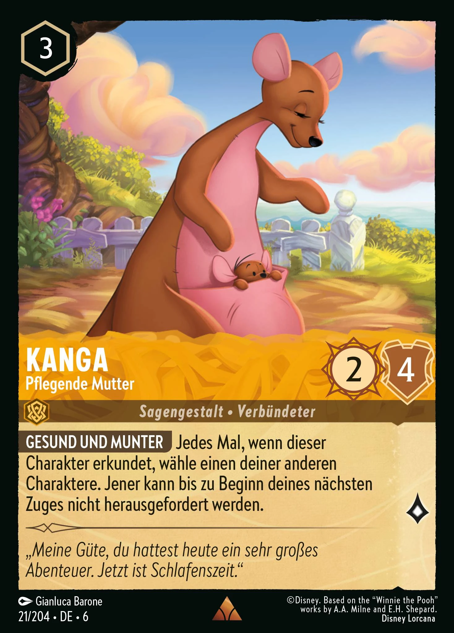 Kanga - Pflegende Mutter (Azurblaues Meer 021)