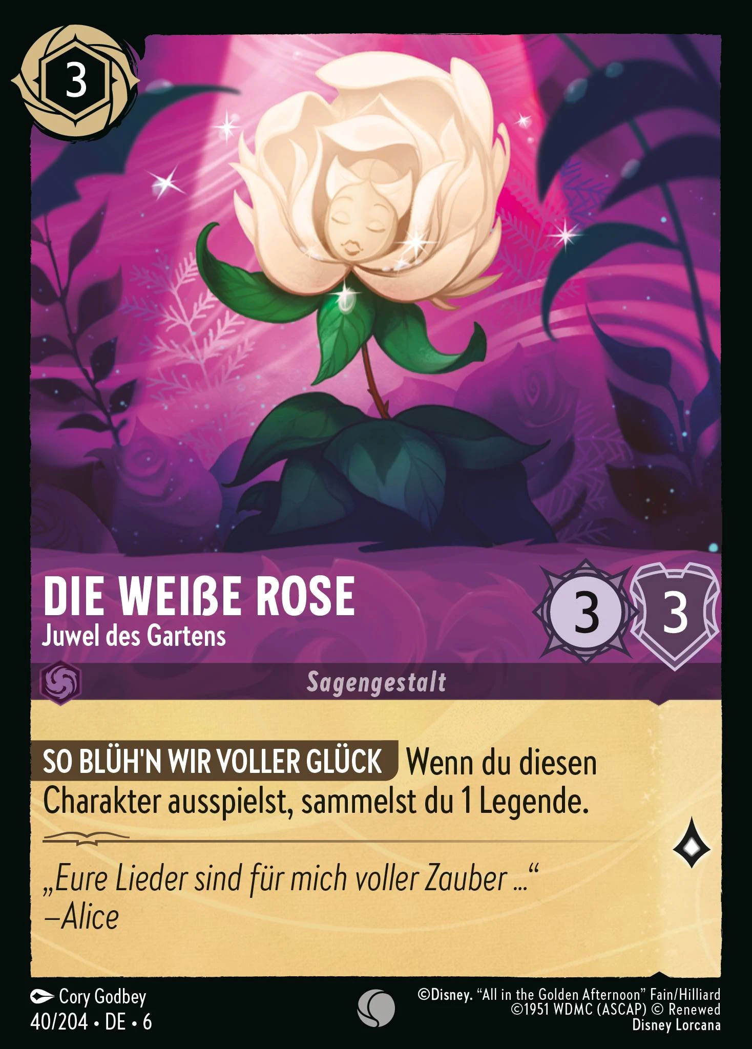 Die Weiße Rose - Juwel des Gartens (Azurblaues Meer 040)