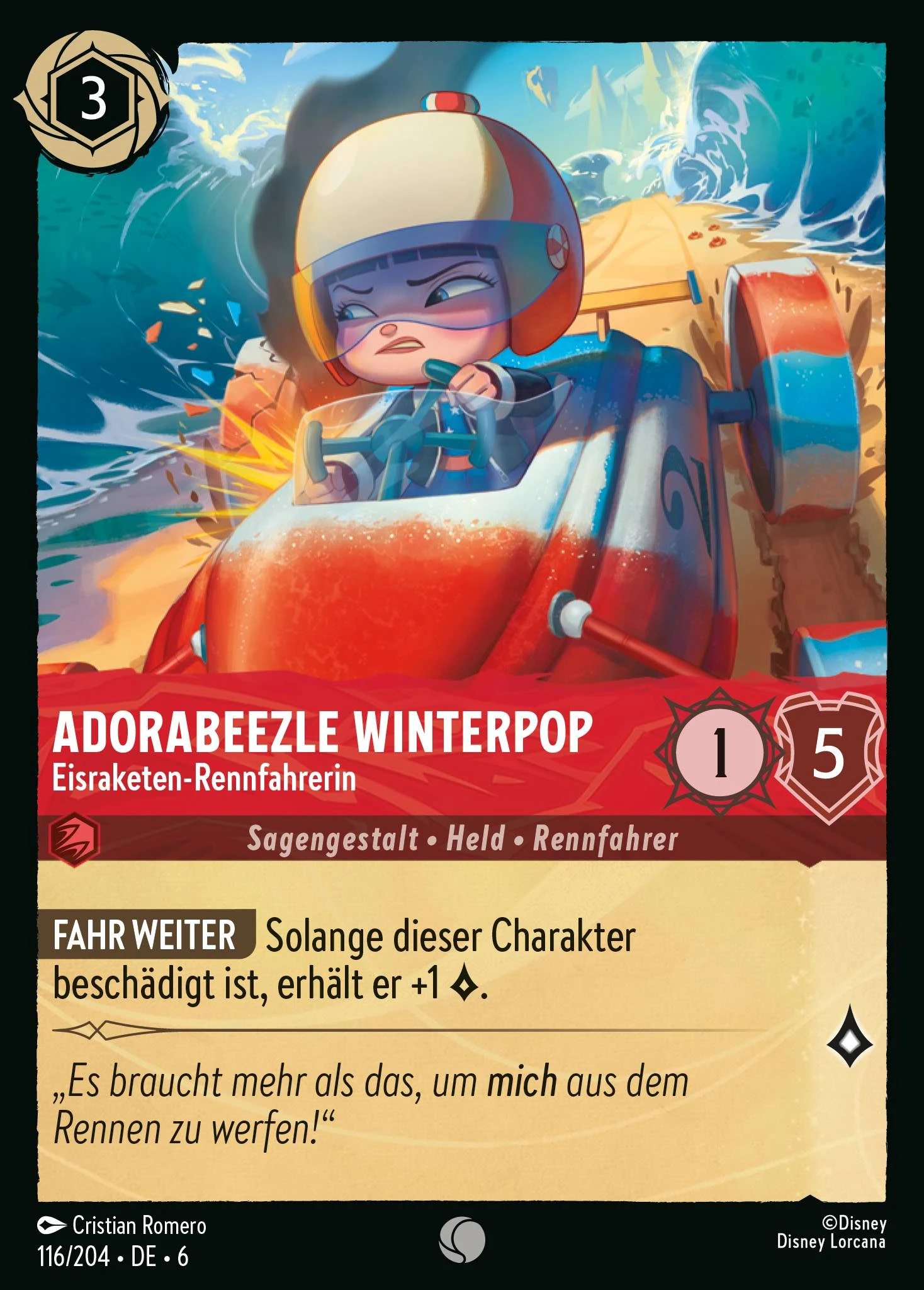 Adorabeezle Winterpop - Eisraketen-Rennfahrerin (Azurblaues Meer 116)