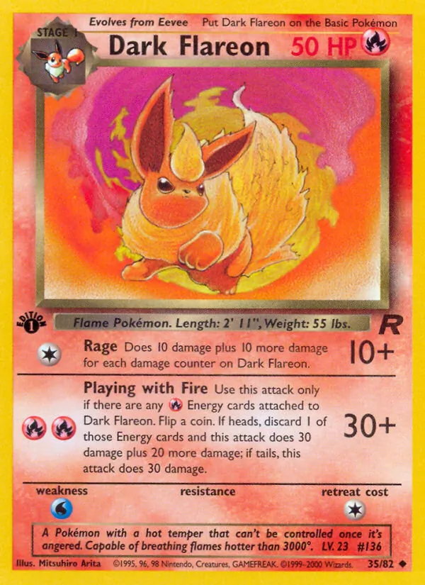 Dunkles Flamara (Team Rocket 035)