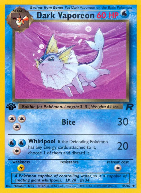 Dunkles Aquana (Team Rocket 045)