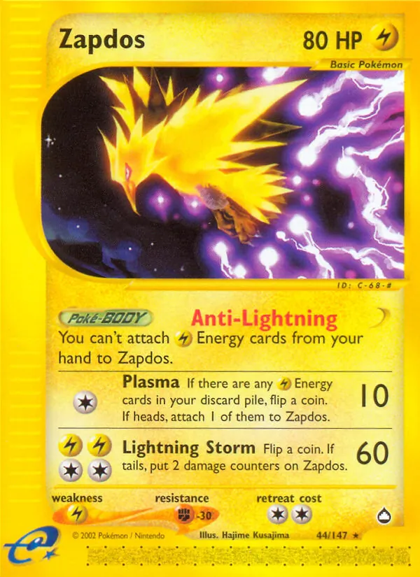 Zapdos (Aquapolis 044)