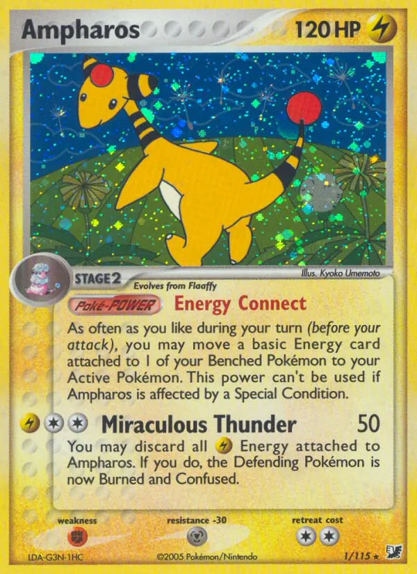 Ampharos (EX Verborgene Mächte 001)