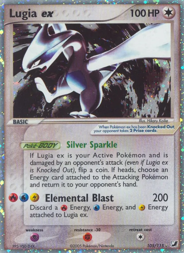 Lugia-ex (EX Verborgene Mächte 105)