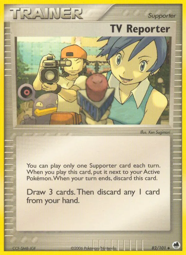 TV Reporter (EX Dragon Frontiers 082)