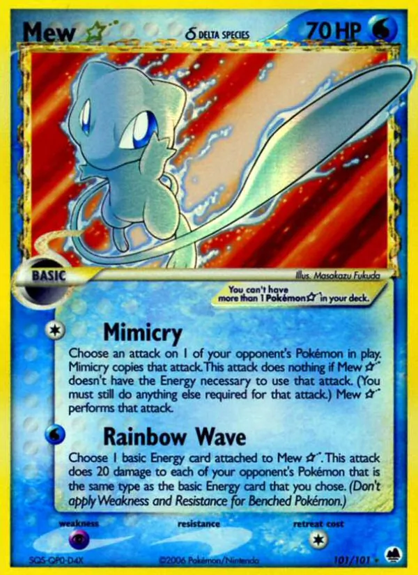 Mew ☆ δ (EX Dragon Frontiers 101)