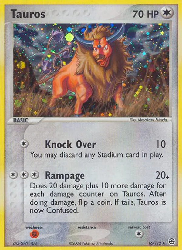 Tauros (EX Feuerrot & Blattgrün 016)
