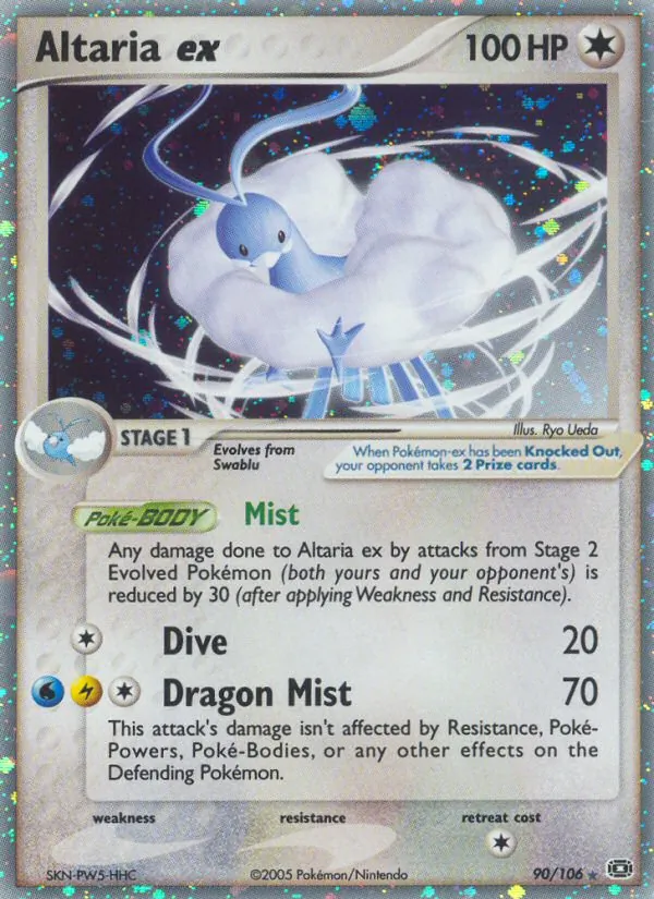 Altaria-ex (EX Smaragd 090)