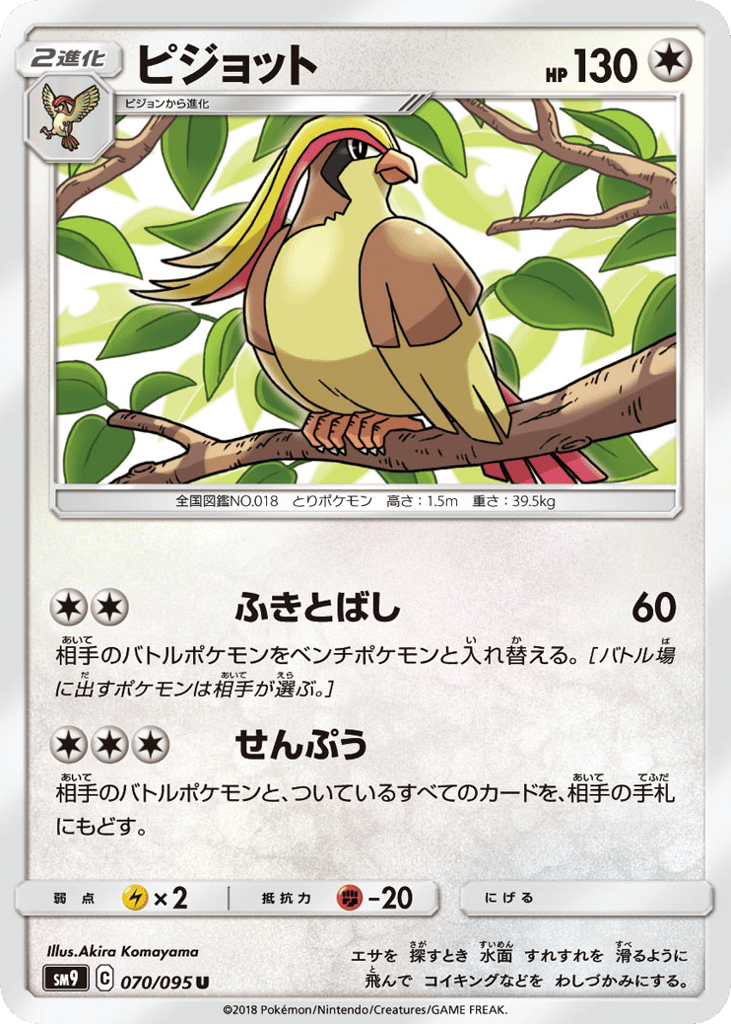 Pidgeot (SM9: Tag Bolt 070)