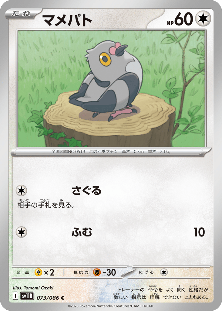 Pidove - 073/086 (Master Ball Pattern) (SV11B: Black Bolt 073)