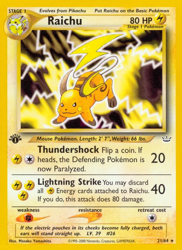 Raichu (Neo Revelation 021)
