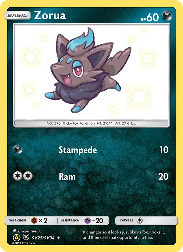 Zorua (Verborgenes Schicksal Glitzer-Tresor SV25)