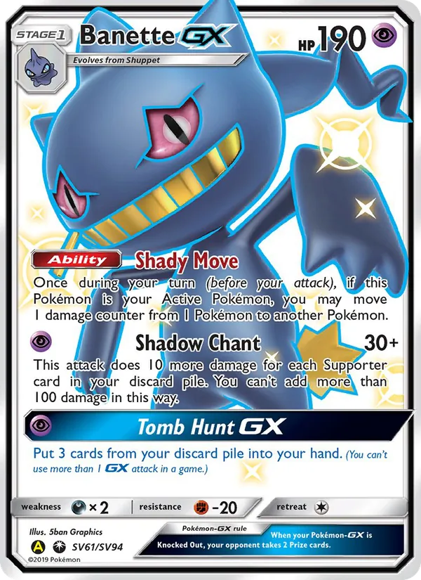 Banette-GX (Verborgenes Schicksal Glitzer-Tresor SV61)