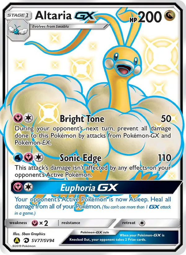 Altaria-GX (Verborgenes Schicksal Glitzer-Tresor SV77)