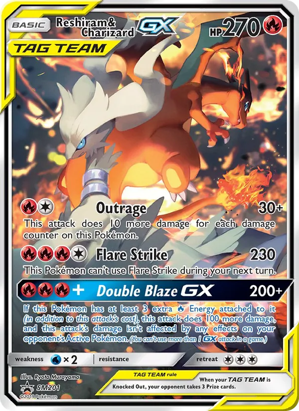 Reshiram & Glurak GX (SM Promokarten SM201)