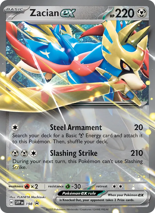 Zacian-ex (SVP Black Star Promos 198)